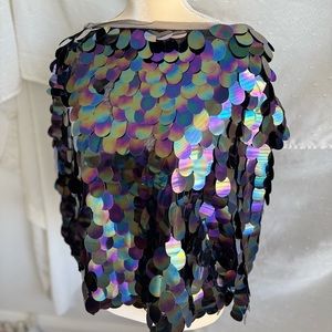 Free People Shimmy Shimmy Iridescent Sequin Top